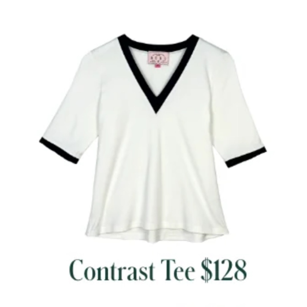 Buru x Jaimie Dewberry White and Black V-Neck Shirt Short Sleeve Brand New 1X
